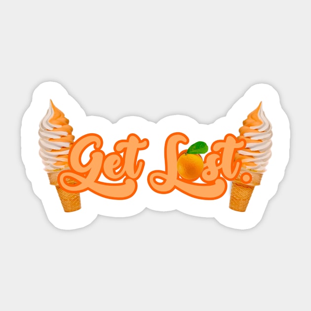 ORANGE SWIRL LOGO Sticker by Nick Mantuano Art